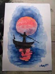 Kebanyakan orang menjadikan cat air atau cat minyak sebagai alat lukis. Gambar Pemandangan Menggunakan Cat Air