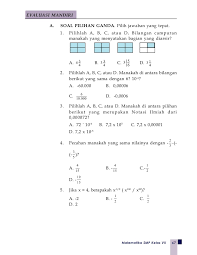 Contoh soal pembahasan bentuk pangkat posted on 19082014 07032016 by admin berikut saya sajikan soal dan pembahasan bentuk pangkat baik pilihan ganda dan essay yang dilengkapi dengan pembahasannya untuk sumber aslinya bisa anda lihat bawah. Contohkan 5 Soal Matematika Dalam Bentuk Pilihan Ganda Materi Smp Jawabanku Id