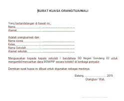 Surat kuasa bank untuk mengambil warisan. Contoh Surat Pernyataan Wali Murid Surat Sekolah Anak