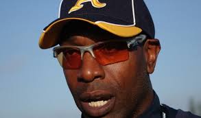 Jason Taylor and Sam Madison at St. Thomas Aquinas spring football