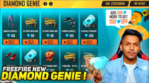 Here the user, along with other real gamers, will land on a desert island from the sky on parachutes and try to stay alive. New Diamond Genie Event I Got All Rare Items In 99 Diamonds At Garena Free Fire 2020 Youtube