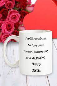 Having cared for each other to prevent damage in their union, porcelain gifts remind the pair to continue to handle each other with care. 18th Wedding Anniversary Mug For Wife 18 Years Jubilee Gift Etsy Birthday Gift For Wife 12th Anniversary Gifts Wedding Anniversary Favors