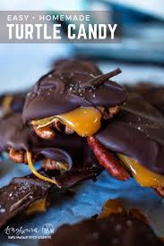Use half of the chocolate at a time. Homemade Turtle Candy Longbourn Farm