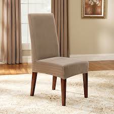 Product title chair covers soft spandex fit stretch short dining room chair covers with printed pattern, banquet chair seat protector slipcover for hone party hotel wedding ceremony. Sure Fit Stretch Pinstripe Short Dining Chair Slipcover Bed Bath Beyond