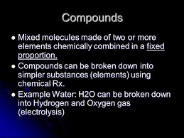 Check spelling or type a new query. Elements And Compounds Elements Element Simplest Form Of Matter With Unique Set Of Properties Element Simplest Form Of Matter With Unique Set Of Properties Ppt Download