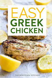 This Whole30 Grilled Greek Chicken Recipe Is So Easy A Lemon And Herb Marinade Takes Seconds To Throug Greek Chicken Greek Chicken Recipes Baked Greek Chicken
