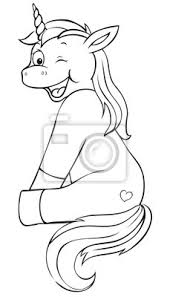 Knapp 25 einhorn ausmalbilder zum ausdrucken werden hier. Susse Einhorn Winking Malvorlagen Fototapete Fototapeten Madchen Fantasie Vektor Myloview De