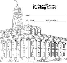 doctrine and covenants reading chart lds lds seminary