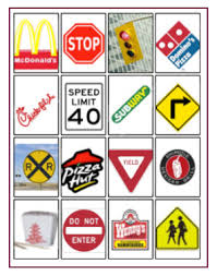 Looking for some fun games and activities for kindergartners to keep your little one occupied. Shapes Pictures And Colors Environmental Print As A Teaching Tool Michael Sandberg S Data Visualization Blog