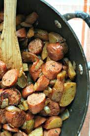 Tomatoes, jalapeño, onion and garlic and wow, terrific flavor and texture. Easy Dinner Turkey Smoked Sausage Skillet Dash Of Evans