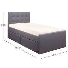 Many of the beds also have drawers underneath for storage. Mainstays Upholstered Storage Platform Bed Grey Twin
