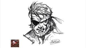 Big boss (metal gear) kazuhira miller; Tutorial How To Draw Snake Metal Gear Youtube