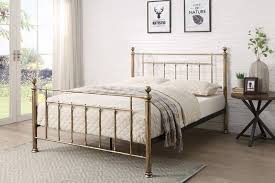 The king frame sits 14 inches off the ground for extra storage space, but only eight inches for the other sizes. Harpenden Brushed Gold Metal Bed Frame Small Double Double King Size Bed Frame Metal Bed Frame King Size Bed Frame