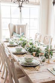 Blue And Green Tablescape Inspiration Homewithhollyj Table Centerpieces For Home Dining Table Centerpiece Dining Room Centerpiece