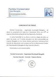 Un exemplu concludent poti gasi aici: Comunicat De PresÄƒ Partidul Conservator Filiala Mangalia