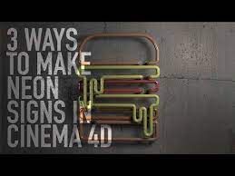 3 Fast Ways To Make Neon Signs Cinema 4d Tutorial Youtube Cinema 4d Cinema 4d Tutorial Neon Signs