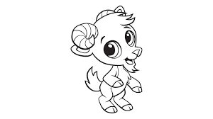 For boys and girls kids and adults teenagers and toddlers preschoolers and older kids at school. Baby Goat Coloring Printable