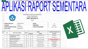 Contoh raport k13 sd kelas 1 semester 2. Cara Membuat Aplikasi Raport Sementara Pada Excel Video Tutorial Youtube