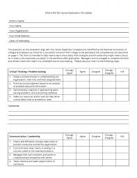 A number of energy efficiency opportunities with #arying paybac! Intern Performance Evaluation Template Career Internship Center University Of Washington