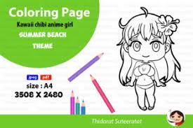 Find out the most recent images of kawaii girl coloring pages here, and also you can get the image here simply image posted uploaded by. Kawaii Anime Girl Coloring Page No 10 Grafik Von Thidarat Suteeratat Creative Fabrica