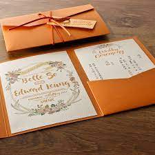 Find More Cards Invitations Information About Orange Wedding Invitations E Orange Wedding Invitations Wedding Invitation Envelopes Custom Wedding Invitations