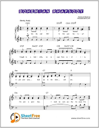 I love when the piano kicks in at the main riff section when freddie sings, so you think you can stone me ans pit in my eye etc. Bohemian Rhapsody Sheet Music For Piano Download