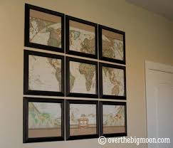 Map Wall Art From Over The Big Moon Map Wall Art Wall Maps Big Wall Decor