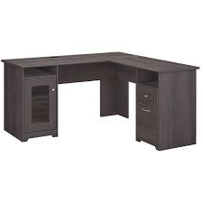 Explore staples connect at a local staples store or. Bush Furniture Cabot L Shaped Desk Heather Grey Wc31730 03k Staples Ca