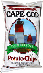 Cape cod kettle cooked potato chips original.40% reduced fat* than the leading brand of regular potato chips.no preservatives.no artificial co. Cape Cod 40 Reduced Fat Potato Chips