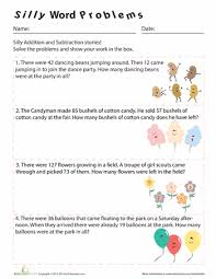 Worksheets Silly Word Problems Silly Words Word Problems Word Problem Worksheets