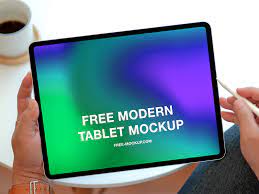 Download Free Modern Tablet Mockup In Hands Free Mockup