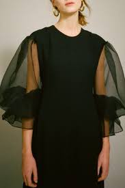 Harriet Dress Black Crepe And Organza Fashion Fashion Design Style Inspiration