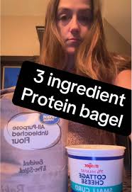 Protein Cinnamon Bagel with Cottage Cheese