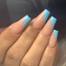 It is best to ensure you keep an eye out for scratch marks as the bad bacteria stuck in the nails can cause. Updated 55 Blissful Baby Blue Acrylic Nails August 2020