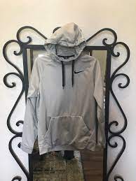 Men S Nike Hoodie Fits Size Small Fits Like A Woman S Size Medium Silvery Grey Color Great Condition No Visual Flaws Nike Hoodie Nike Hoodies