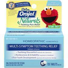 Baby Orajel Naturals Homeopathic Multi Symptom Teething Pain Relief 135 Ct Bottle Walmart Com