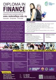 Diploma In Finance Mqa Pa 8412 Jpt N 343 4 0219 Empowering You For Tomorrow And Beyond This Course Is Structured To Prov College Finance Finance Diploma