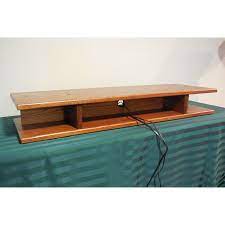 Wudenhom monitor stand riser, wood sturdy desktop tv laptop computer printer stand keyboard storsge desk shelf organizer. Flat Screen Oak Tv Riser For Sound Bar The Oak Furniture Shop