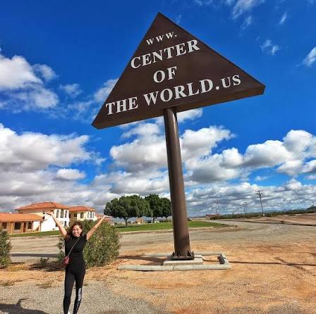 I made it to the center of the world! For years, the hubs would point out  this sign on our way to Arizona and say... “It's the center of the world!”  But