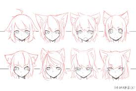 Face Style Variations By Mendel Oh Anime Drawings Tutorials Anime Drawings Sketches Anime Drawings