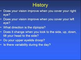 A case of diplopia due to myasthenia gravis. Diplopia 3 6 History Youtube