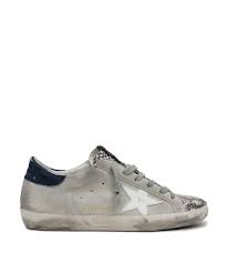Golden goose ball star sneakers sale : Golden Goose Grey Denim Python Superstar Sneaker