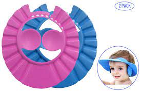 How to dry baby's hair. Apanphy 2pcs Baby Shower Caps Hats Child Adjustable Bath Cap Ear Shampoo Cap Bath Wash