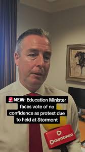 🚨NEW: Education Minister faces vote of no confidence as protest due to  held at Stormont 👥A motion of no confidence in Minister Paul Givan has  been brought forward by People Before Profit MLA Gerry ...