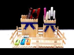 Membuat Tempat Pensil Keren Dari Kayu Stik Es Krim Diy Youtube
