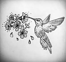 Hummingbird Flower Tattoo Design Drawing Art Tattoo Design Drawings Flower Tattoo Tattoos