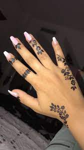 Pin By Malak Salem On Nails Cute Hand Tattoos Hand Tattoos For Women Dainty Tattoos