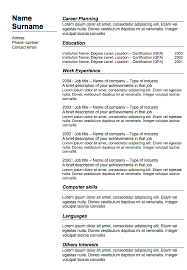 example resumes: classic resumes