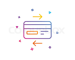 A bank card is a payment card issued by a bank. Credit Card Line Icon Bank Payment Stock Vector Colourbox