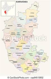 Karnataka map free png stock. Administrative And Political Map Of Indian State Of Karnataka India Canstock